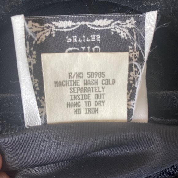 Vintage Sleeveless Black Velvet Maxi Dress Sheer Lace Whimsigoth Vamp Petite S - Picture 5 of 8